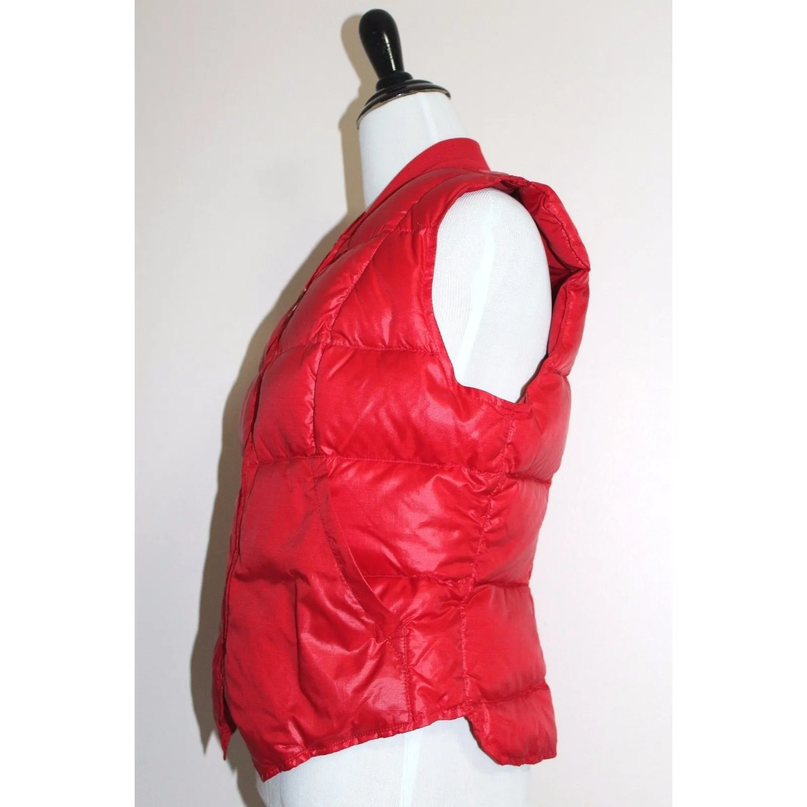 Vtg Goose Down Vest Eddie Bauer Womens XS S 14 Quilted Puffer Barn Chore Hiking - Image 4
