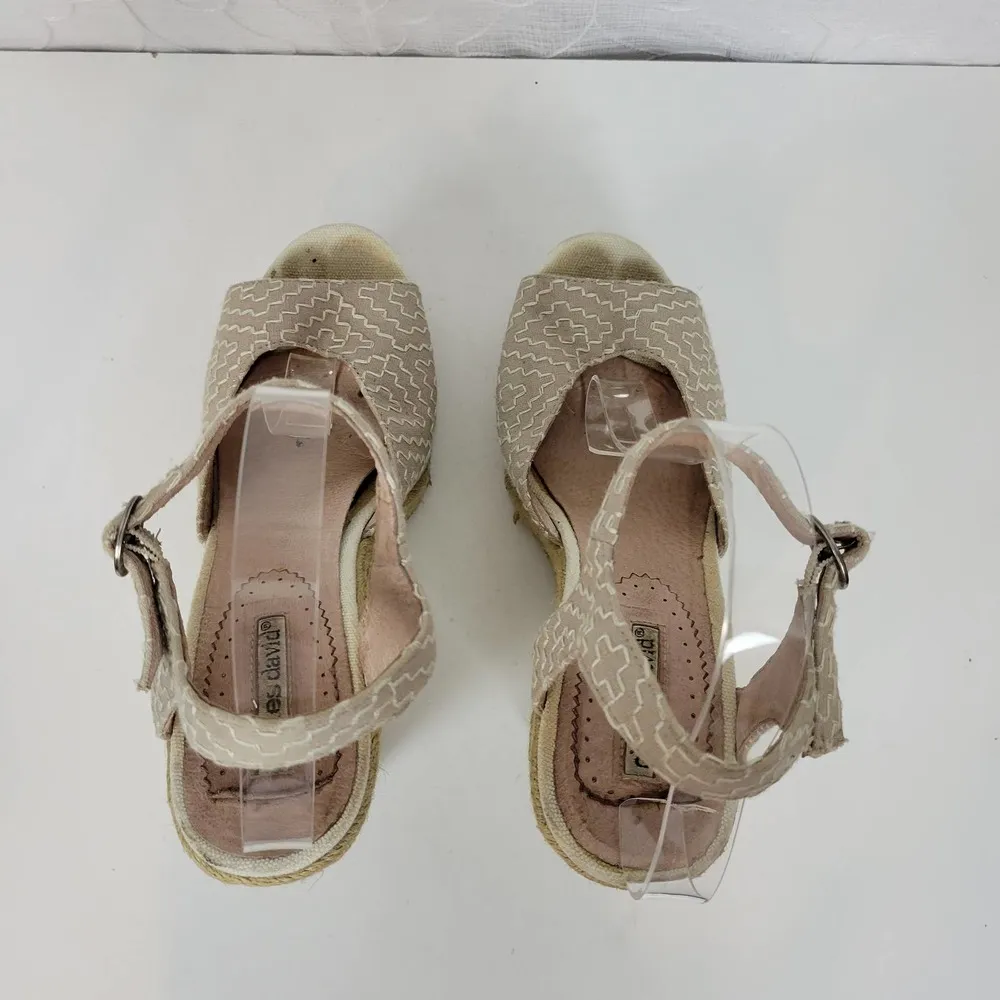 Charles David Womens Sandals Size 10 Taupe Wedge Heel Slingback Espadrille - Image 37