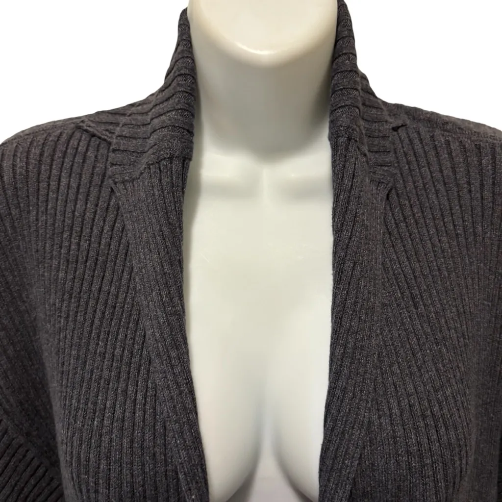 CAbi Cosmic Oversized Rib Knit Cardigan Sweater Sz S Gray Full Zip Casual Cozy - Image 6