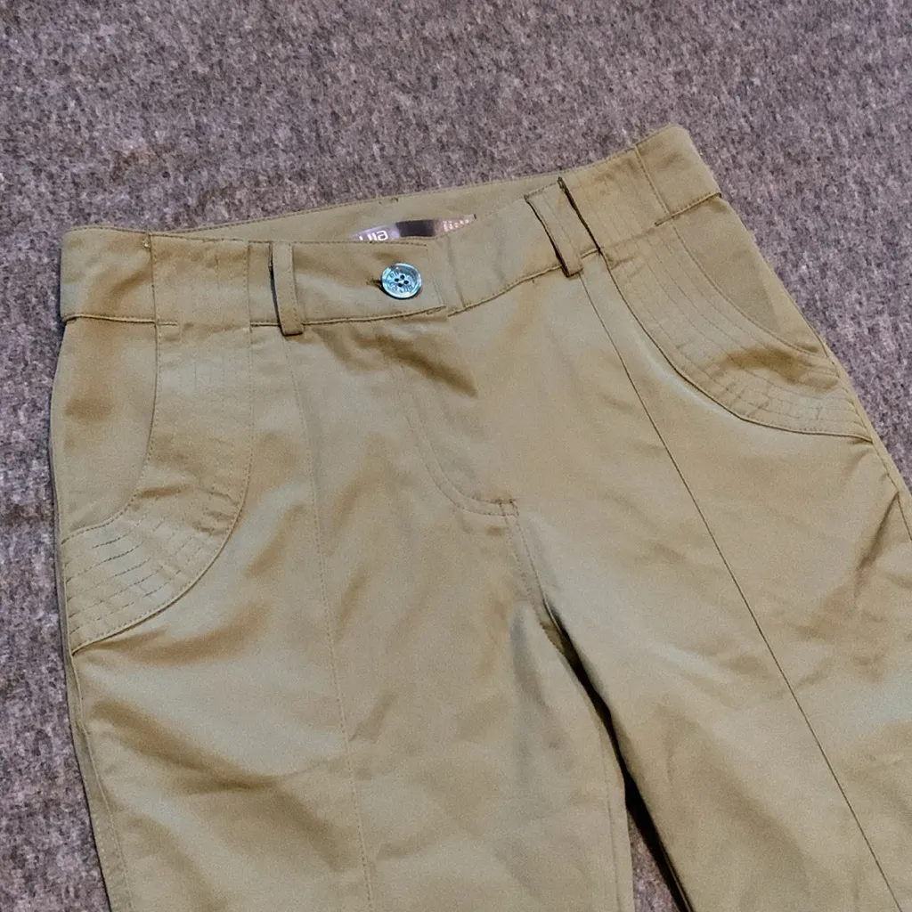 OUJA Olive Bermuda Shorts Green Size 2 - Image 2