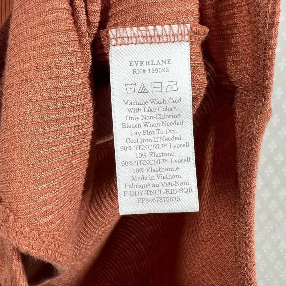 Everlane‎ Orange Ribbed Short Sleeve Bodysuit - Image 3