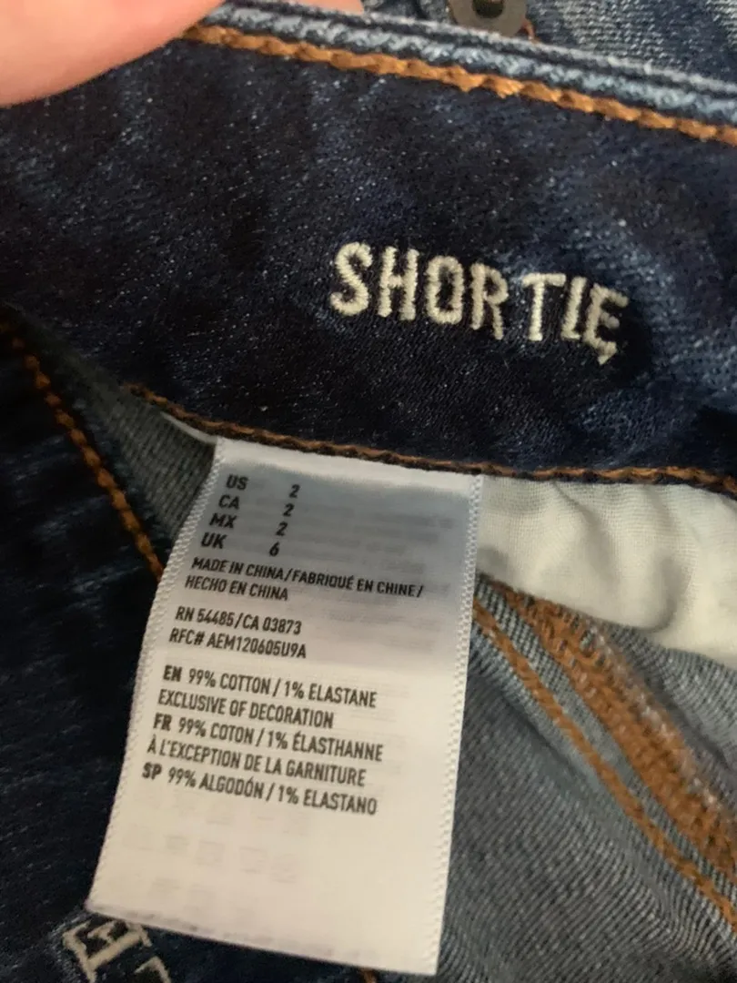 Jean Shorts Blue Size 2 - Image 3