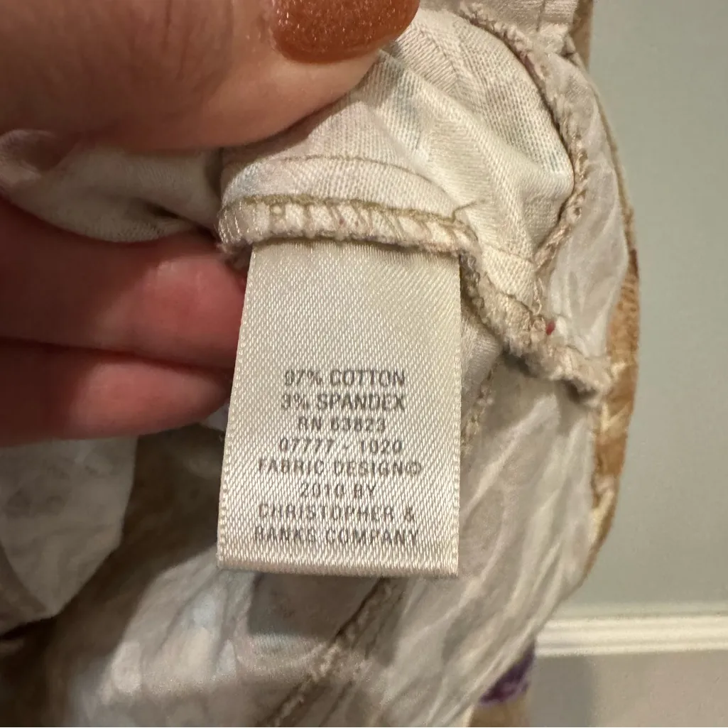 CHRISTOPHER & BANKS Floral Patterned Zip Up Women’s Jacket Size L Boho Western - Image 10