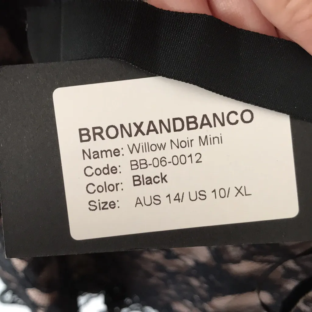 NWT Bronx and Banco Willow Dress Black Size XL - Image 5