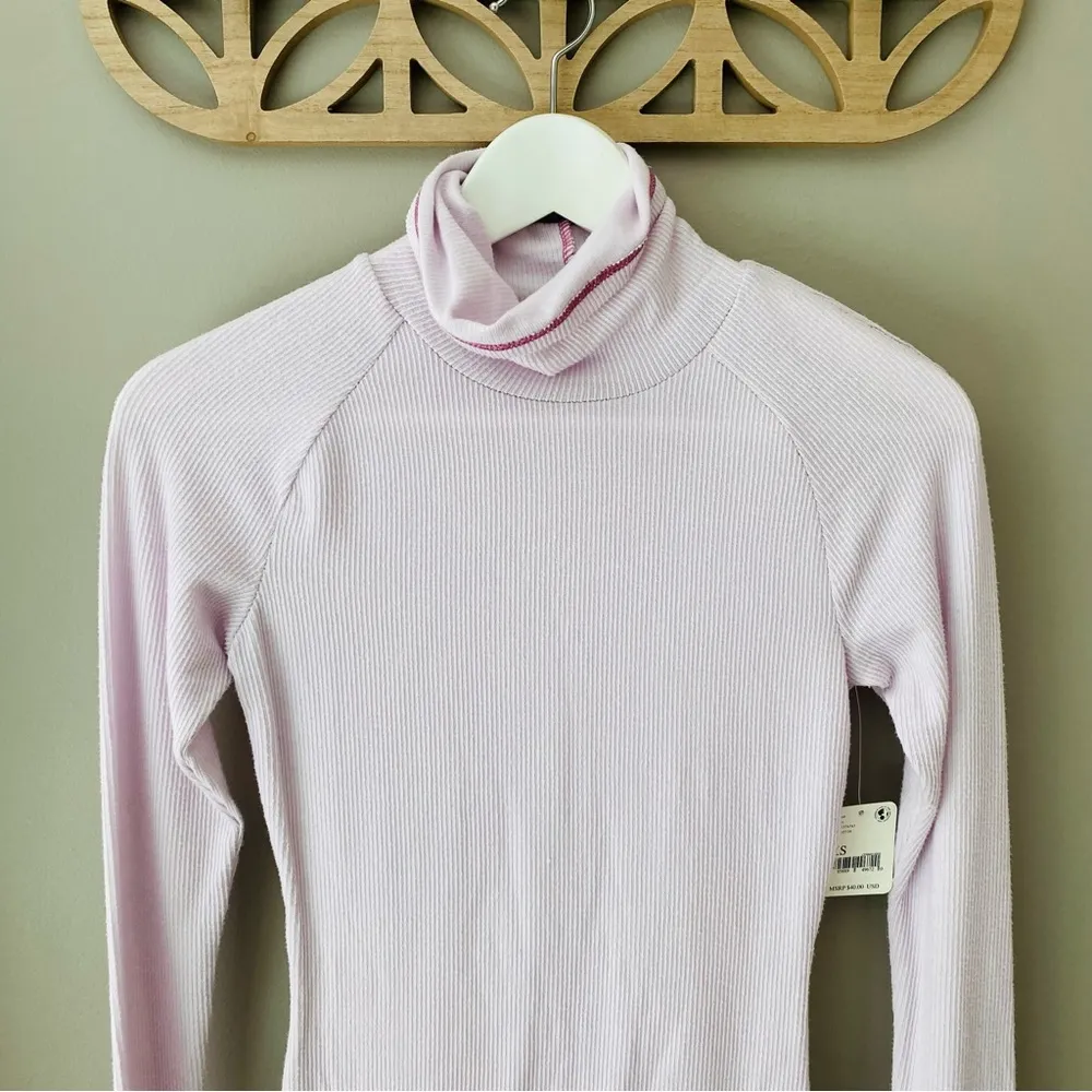 Free People Hi Hon Turtleneck Top Purple Sz XS - Image 2