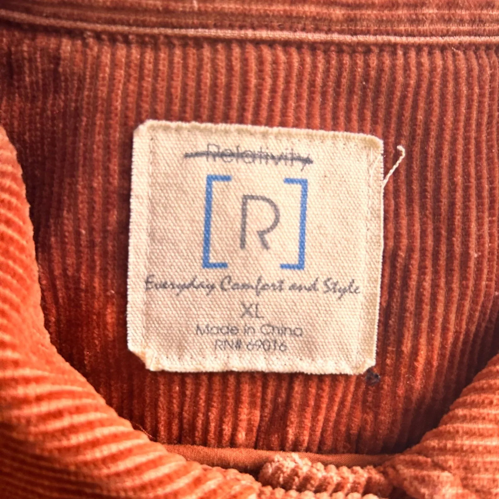Relativity Corduroy Jacket Orange XL - Image 6