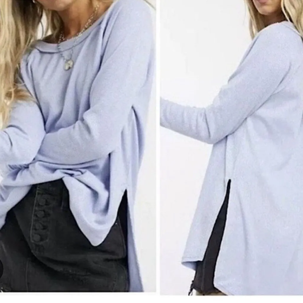 Free People We The Free Snowy Thermal Long Sleeve Shirt  Small - Image 2