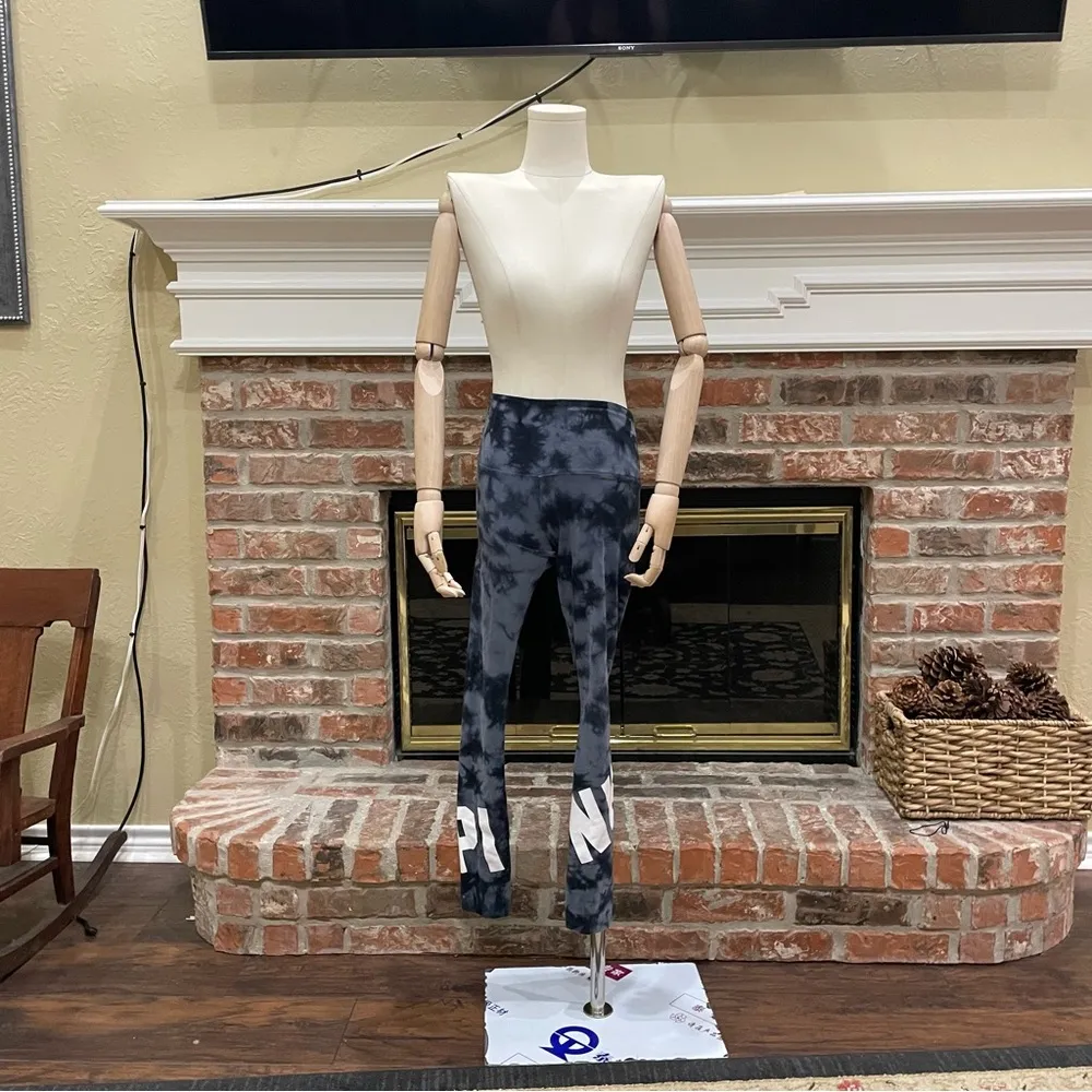 Victoria’s Secret PINK grey/blue tie dyed yoga pants / XS / Excellent condition - Image 5