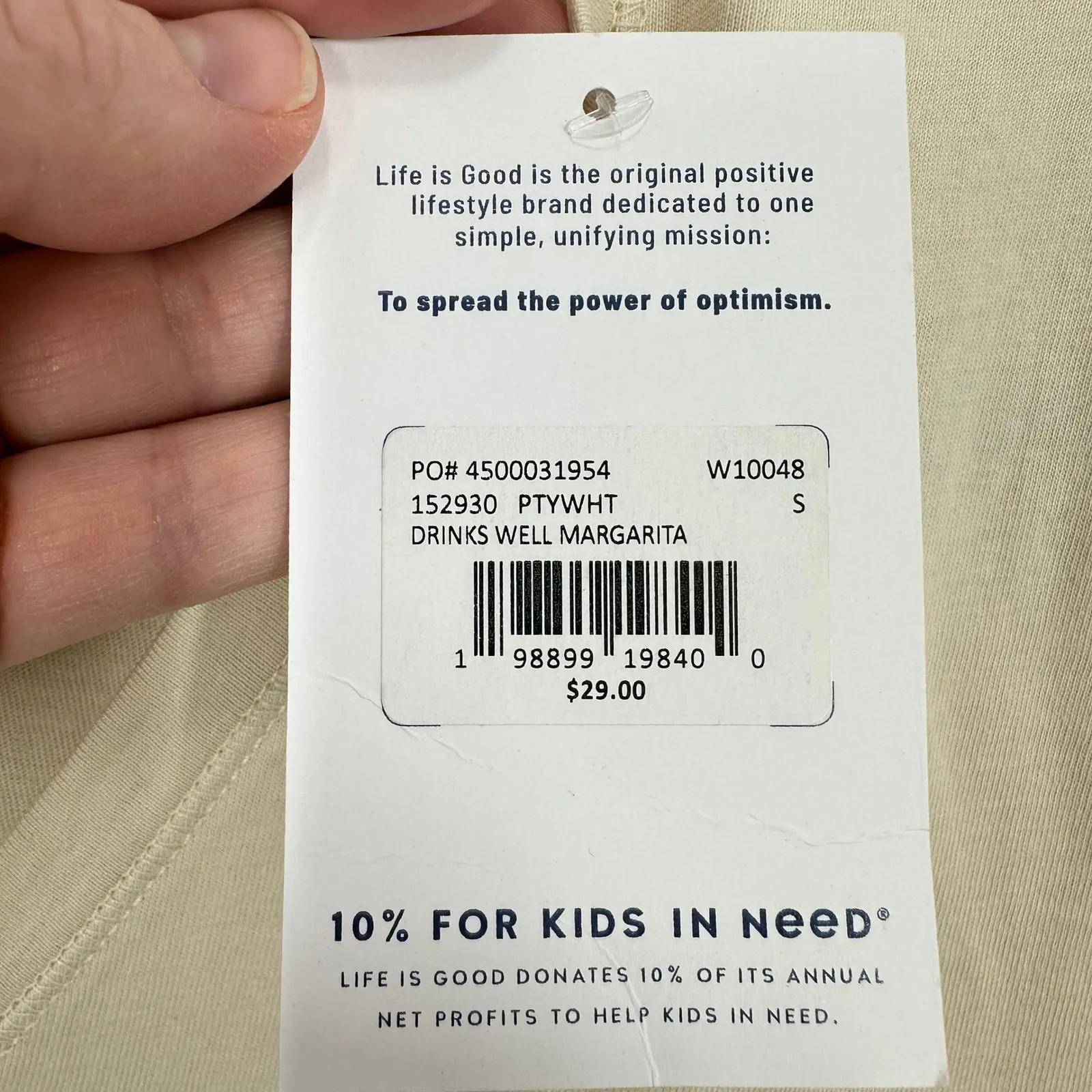 Life is Good Womens Margarita Drinks Well With Others V Neck T Shirt Cream NWT - Image 6