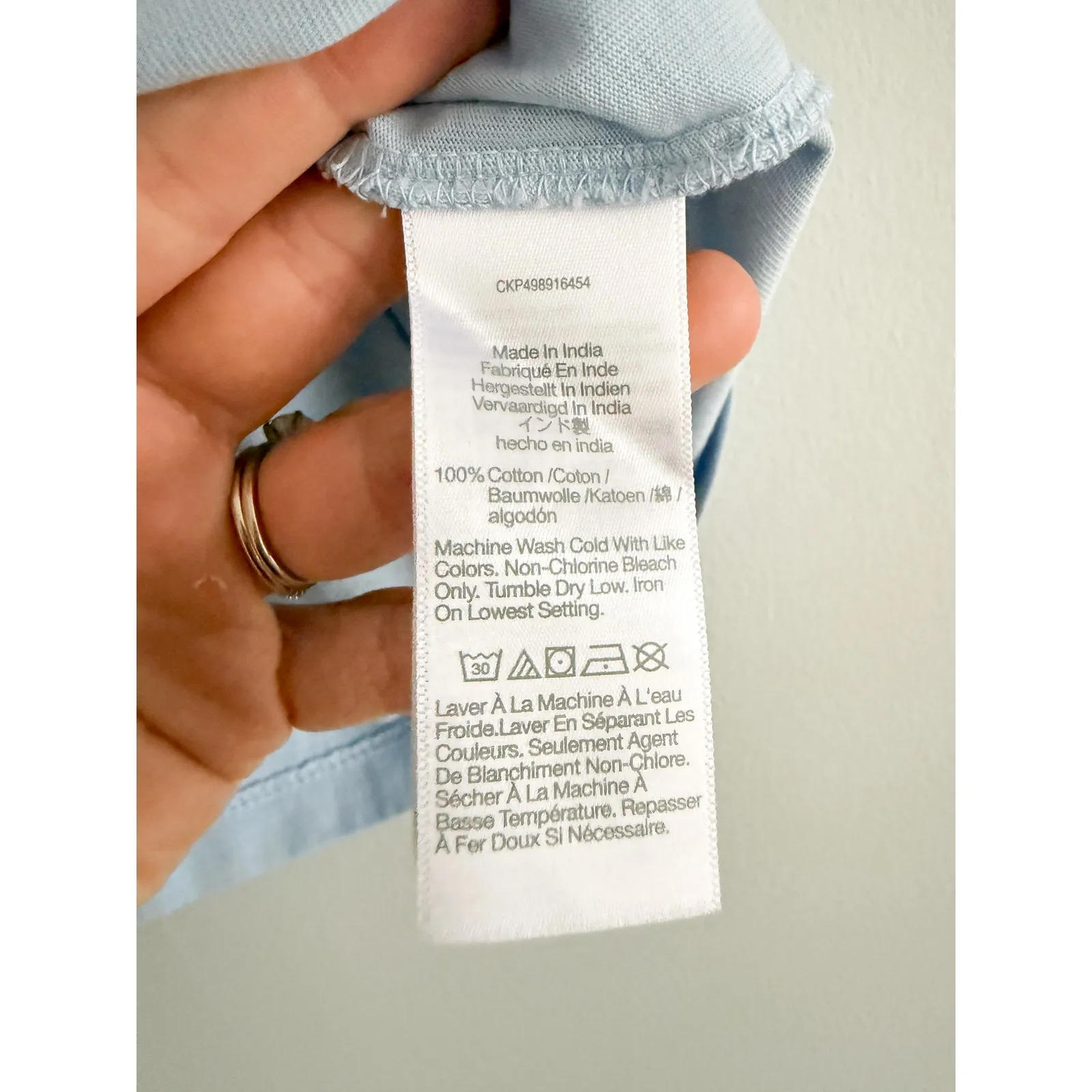 Madewell | NWT The Perfect Crewneck Tee Allday Jersey Iced Blue | Sz S - Image 5