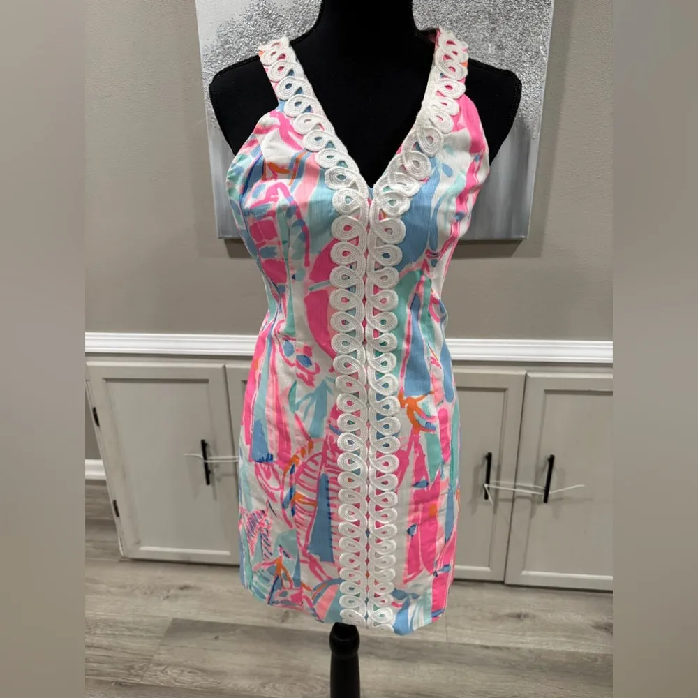 Lilly Pulitzer Lynn Out To Sea Sailboat Shift Dress Multicolor - Image 5