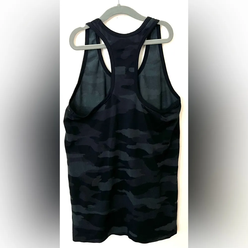 Athleta Speedlight Tank Black Gray Camo Large Racerback Running Athletic Yoga EU - Image 4
