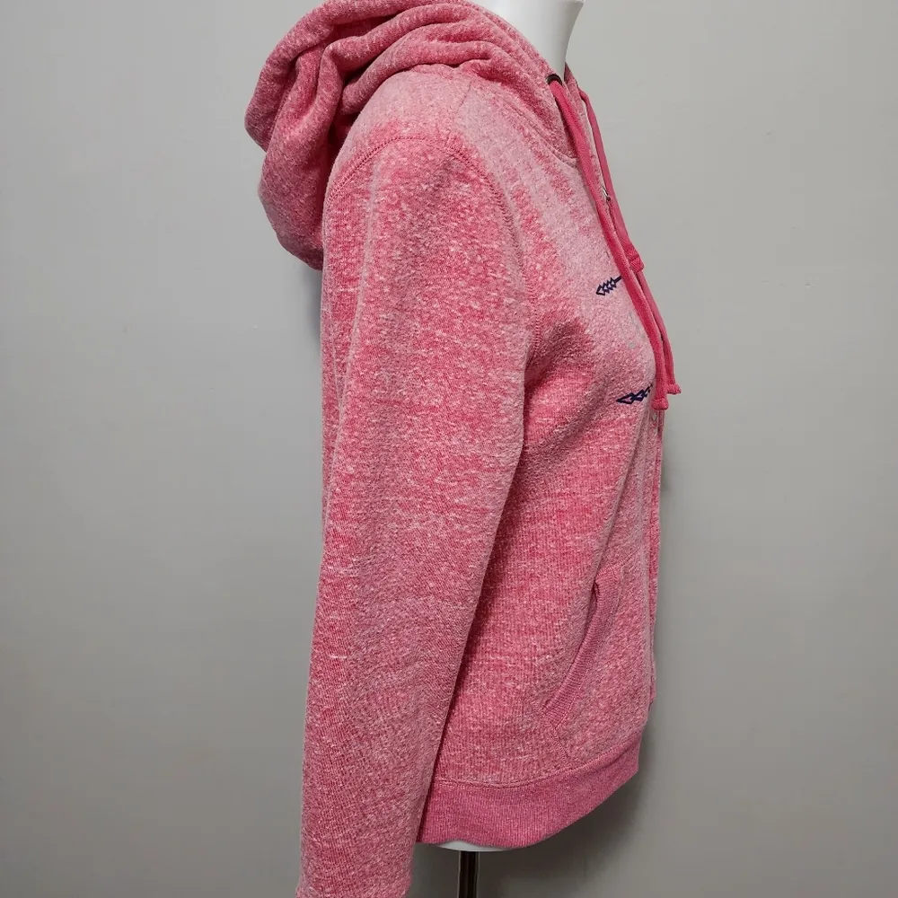 Levi's heather pink full foil graphic full zip fleece hoodie size medium - Image 2