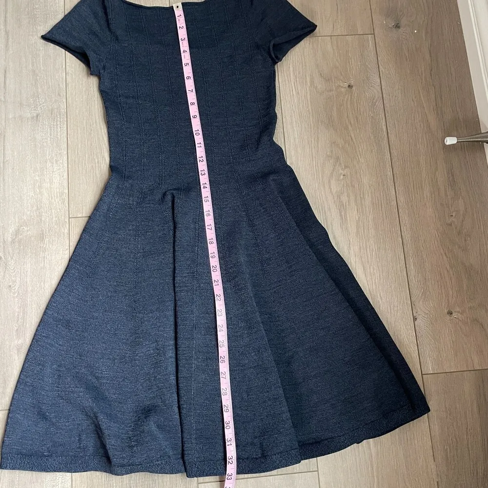 Halston Heritage navy mini dress cocktail wedding evening - Image 5