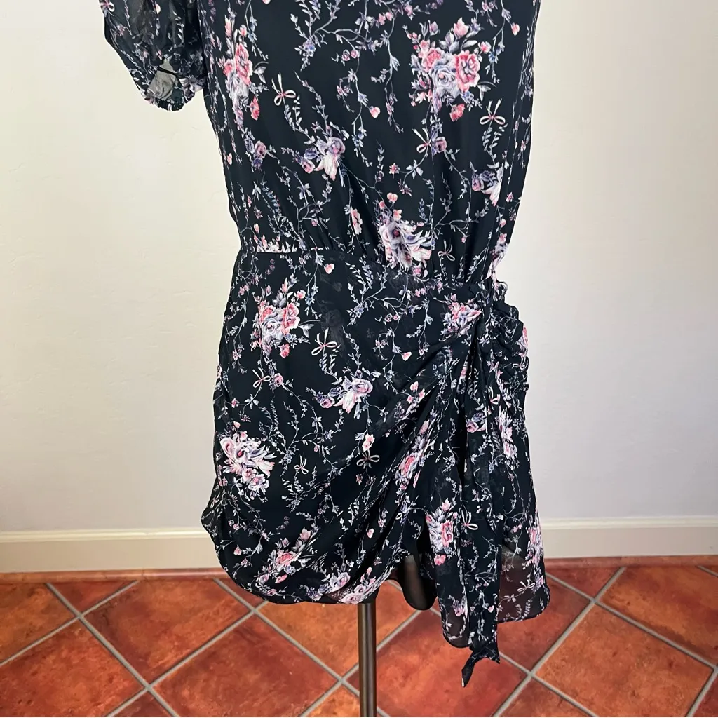 LoveShackFancy Peyton One Shoulder Dress in Navy Cosmos - Image 5