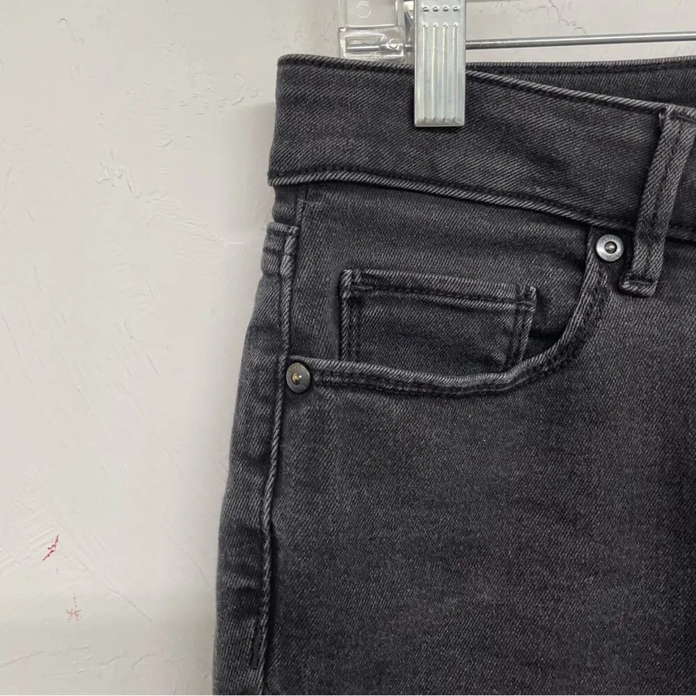 Loft Black Curvy Skinny Mid Rise Jeans Womens 2 Denim Zip Fly Casual Classic - Image 4