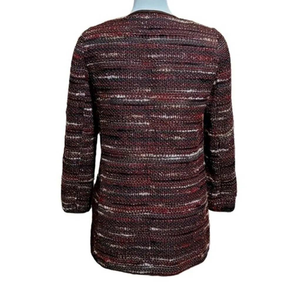 LAFAYETTE 148 New York Shiraz Tweed PRIA Taverna Two-Way Zip Jacket - Image 6