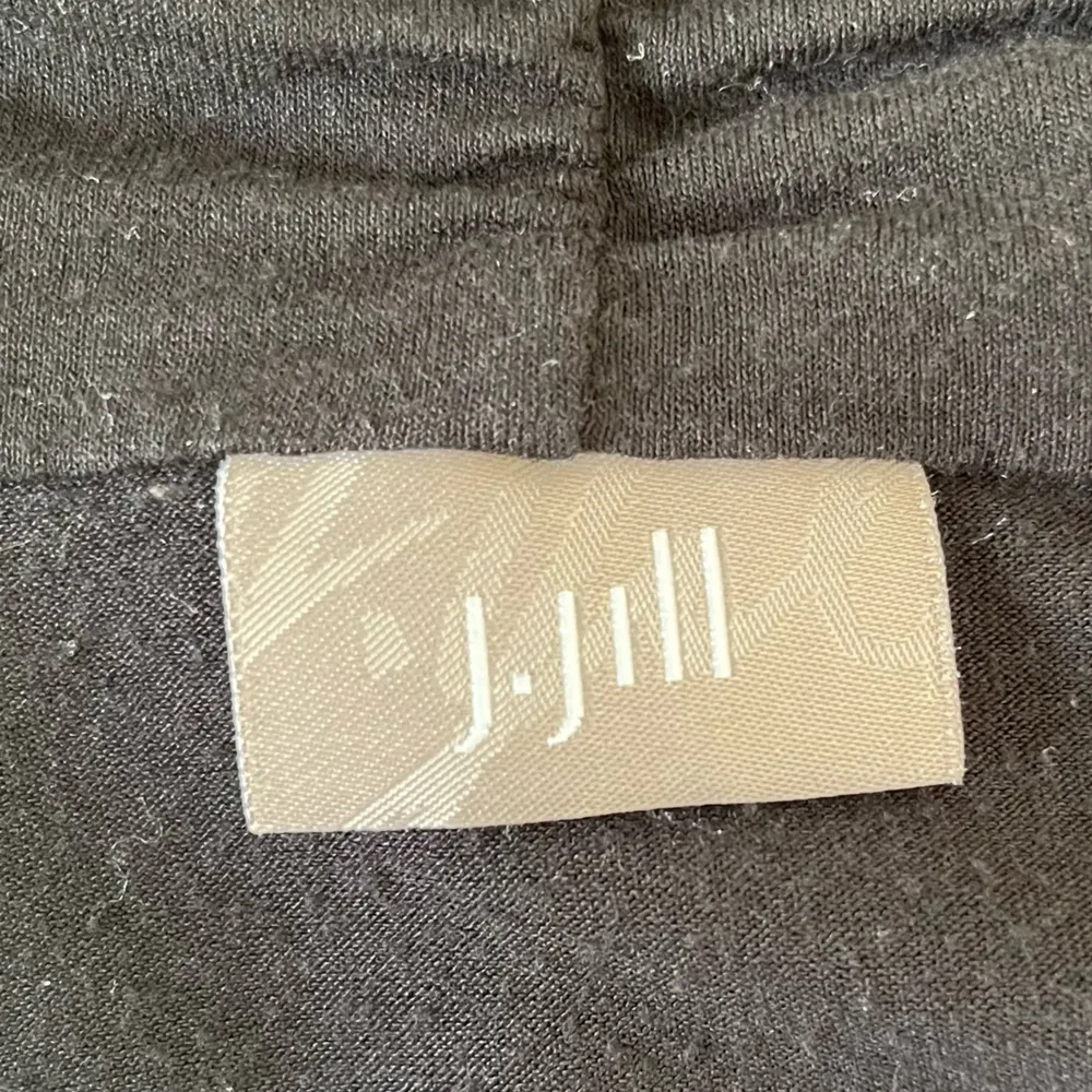 J.Jill Black Viscose Cardigan 3/4 Length Long Sleeve Draped High Neck Small - Image 7