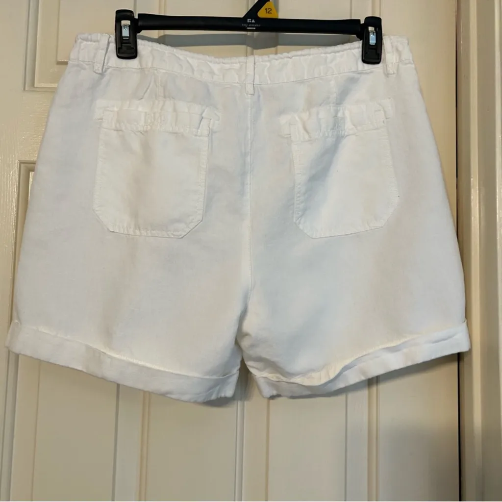 Sundance White Zinovia Lightweight Linen Cotton Pockets Drawstring Size Large - Image 2