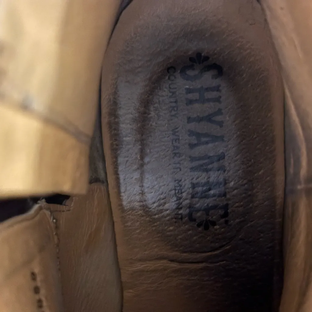 Shyanne Women's Sevilla Buckle Fringe Western Booties in brown leather size 10 - Image 5