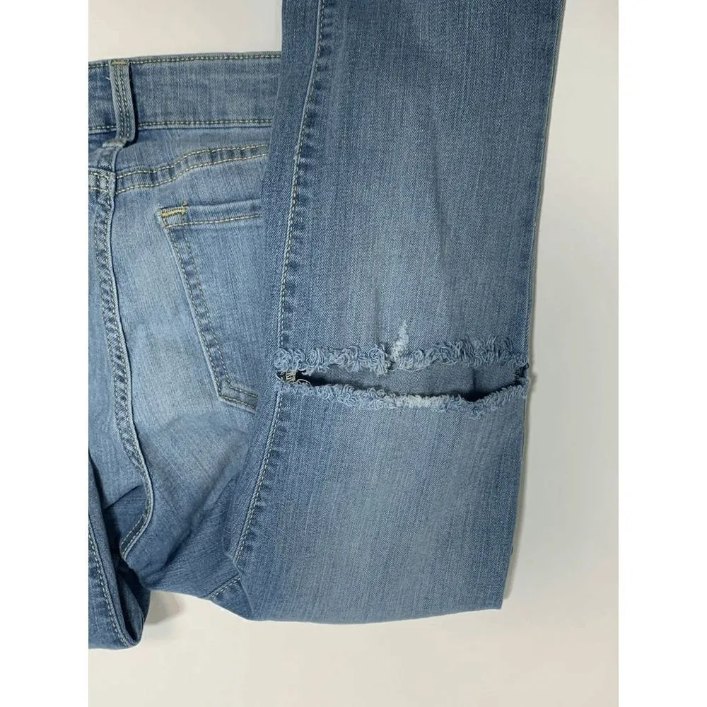 Old Navy Womens Denim Jeans Skinny Rockstar Distressed Blue Medium Wash Size 10R - Image 10