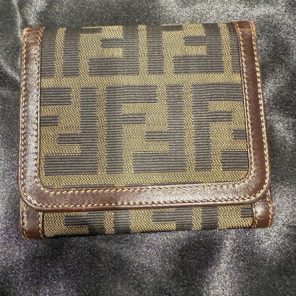 Fendi Zucca FF Canvas Compact Trifold Wallet - Image 2