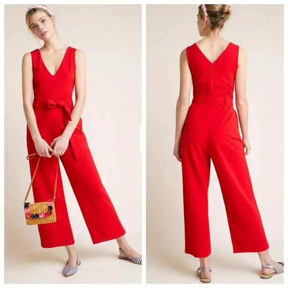 Anthropologie Cathy Structured Jumpsuit with Belt - Image 2