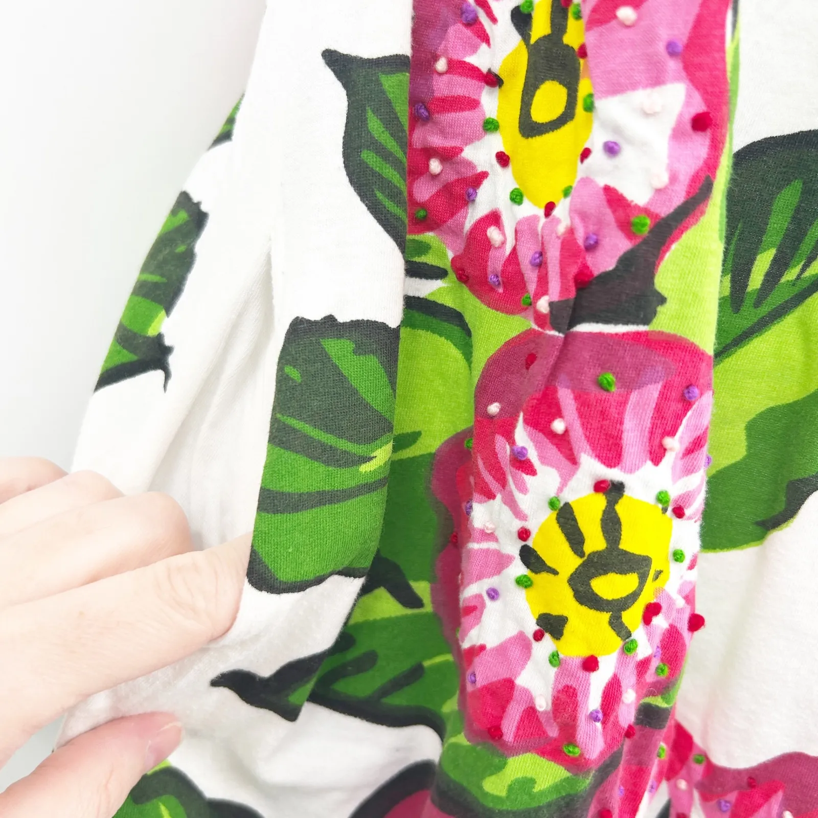 Desigual Womens Y2K Vintage Tropical Floral Strapless Mini Bubble Hem Dress XS - Image 4