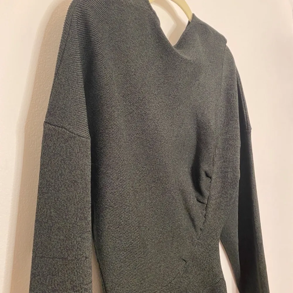 GANNI Dark Green Melange Knit Dress - Image 6