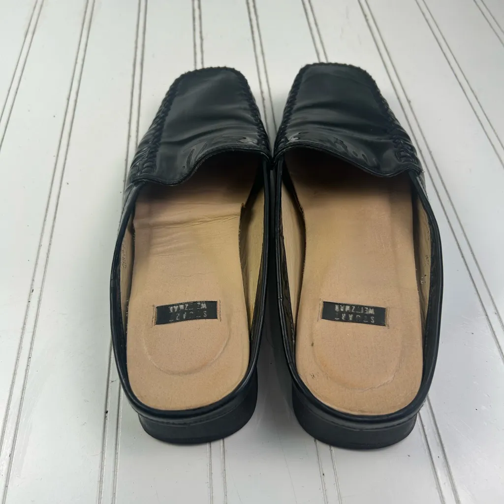 Stuart Weitzman Black Patent Leather Loafers Size 9 - Image 4