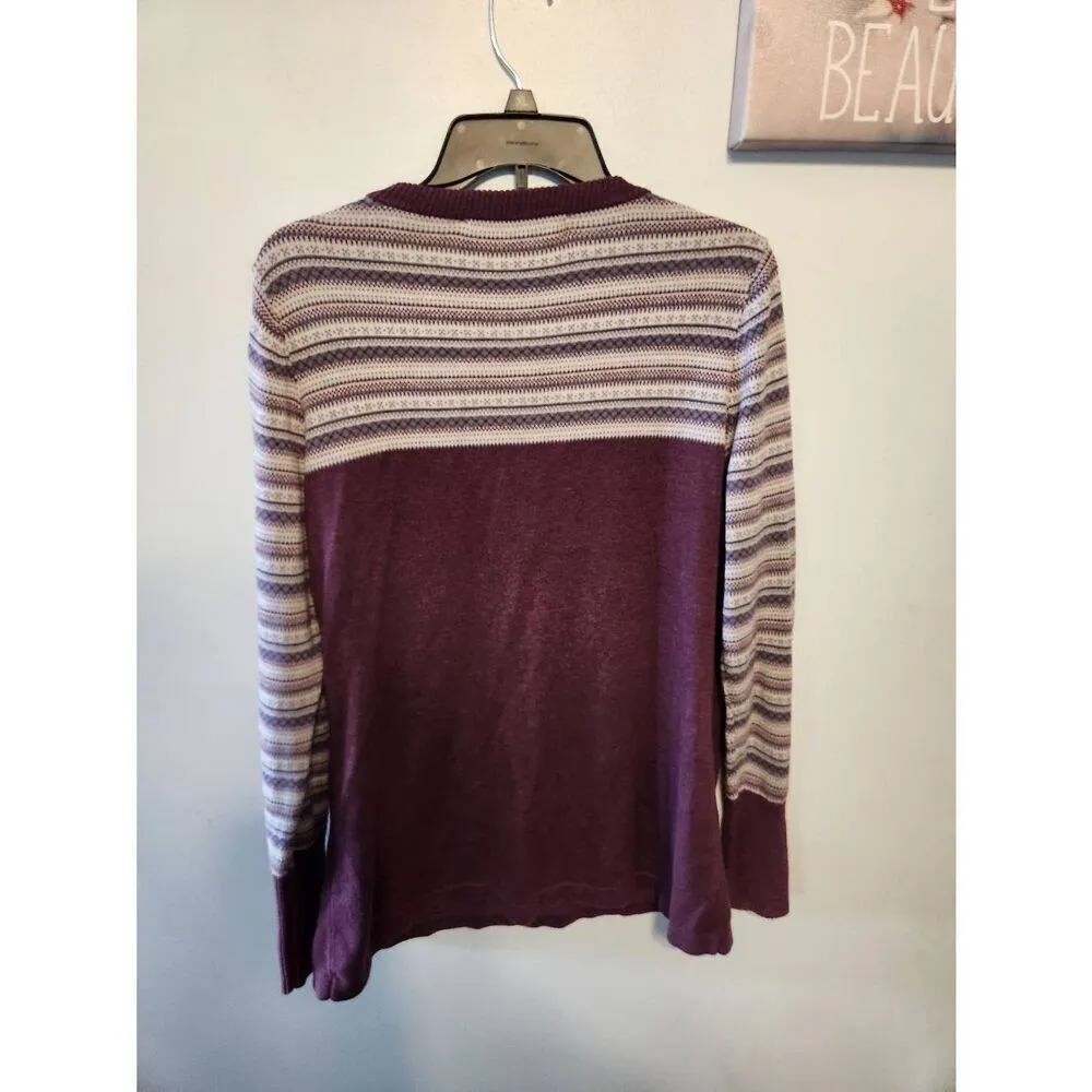 Woolrich  Long Sleeve Knit Henley 1/4 Button Pullover Shirt Women's Size Extra La - Image 4