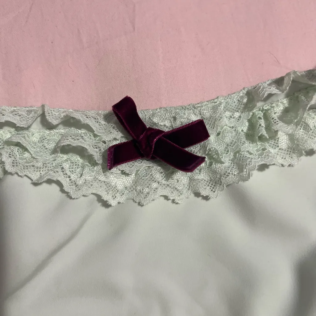 Urban Outfitters Blue bow bustier top - Image 3