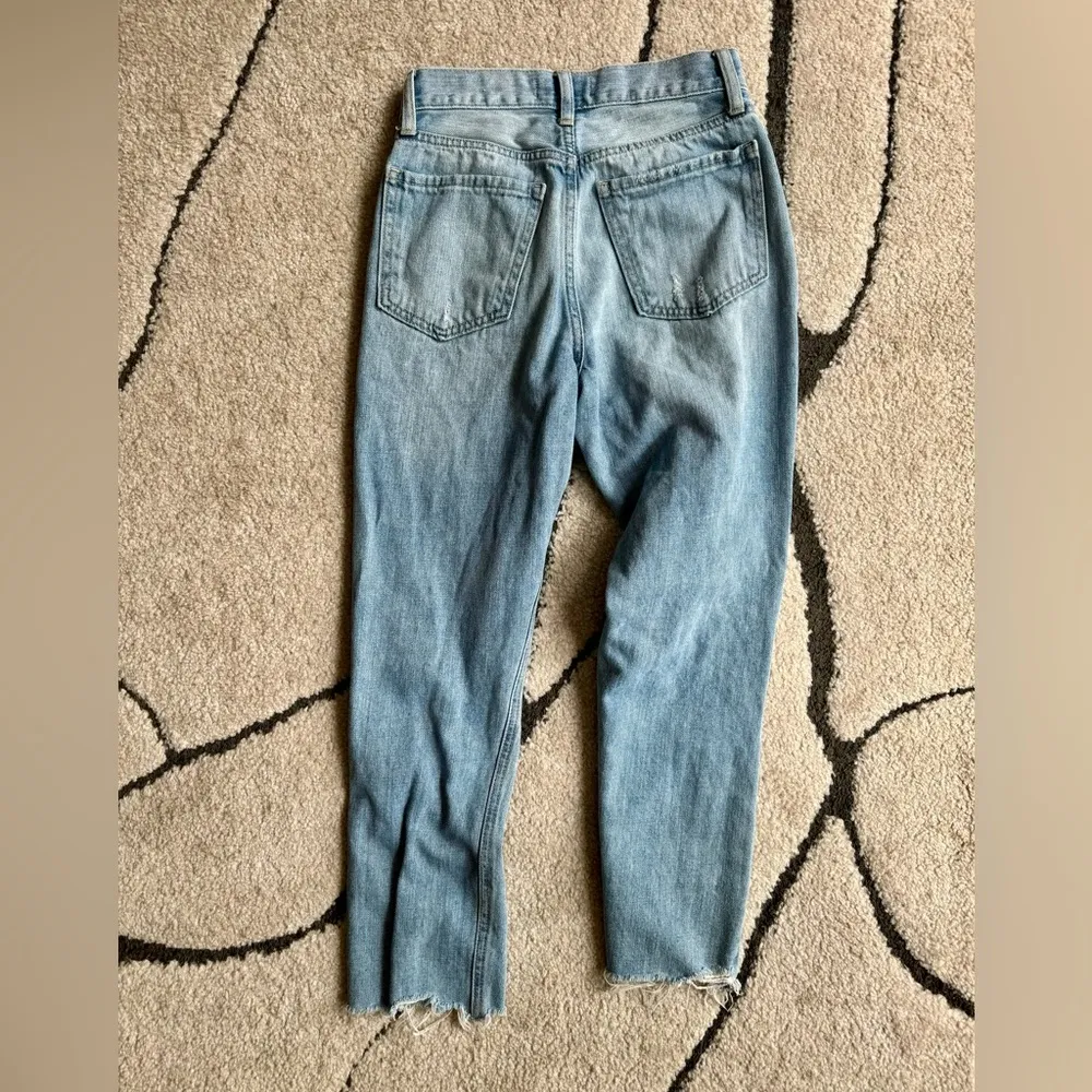 Vibes are Right Light Wash Distressed High Rise Cropped Jeans Blue Size 24 - Image 8