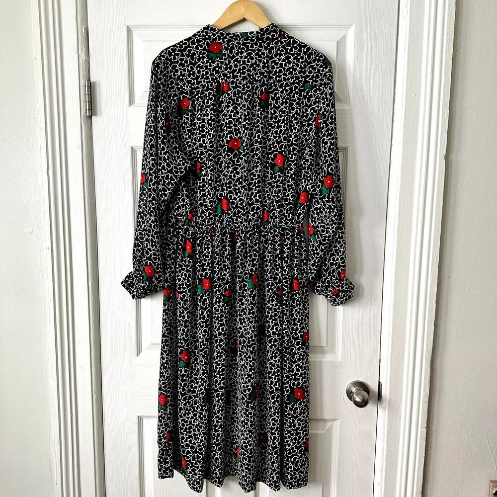 Vintage Leslie Fay Floral Dress Sz 16 - Image 4