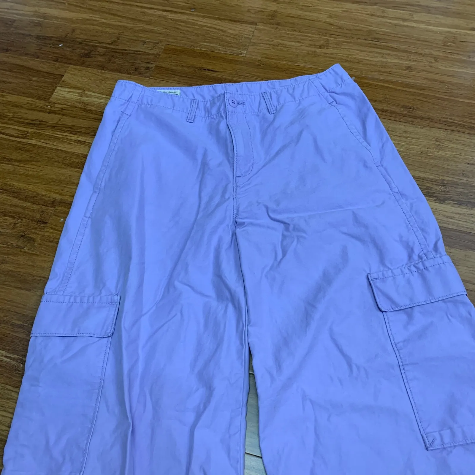 Levis Lavender Cargo‎ Pants Womens Size 29 Wide Leg Utility Jeans Pastel Cotton - Image 2