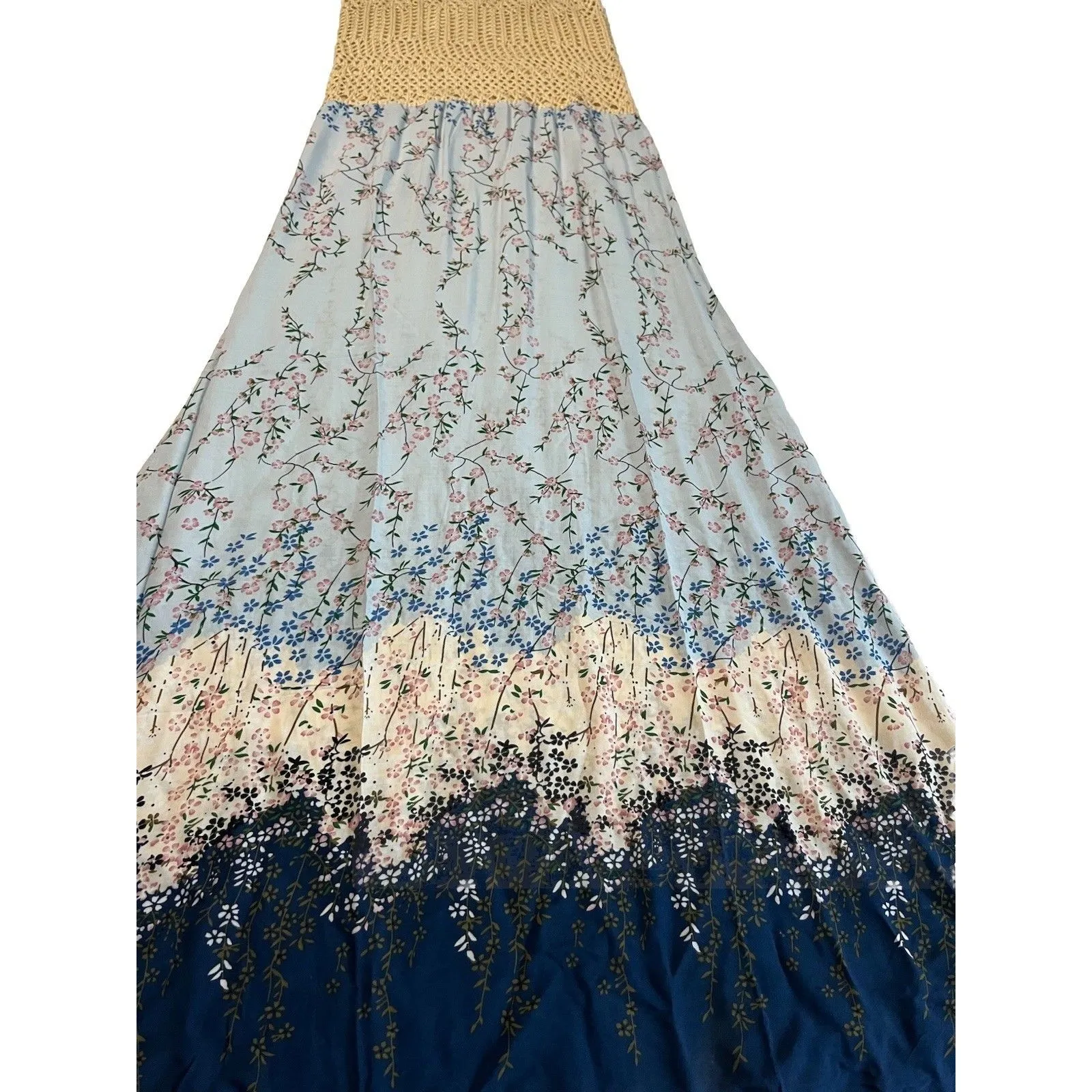 Beach Maxi NWT Casual Vacation Crochet Swim Cover Cruise NWT M Blue Size M - Image 7