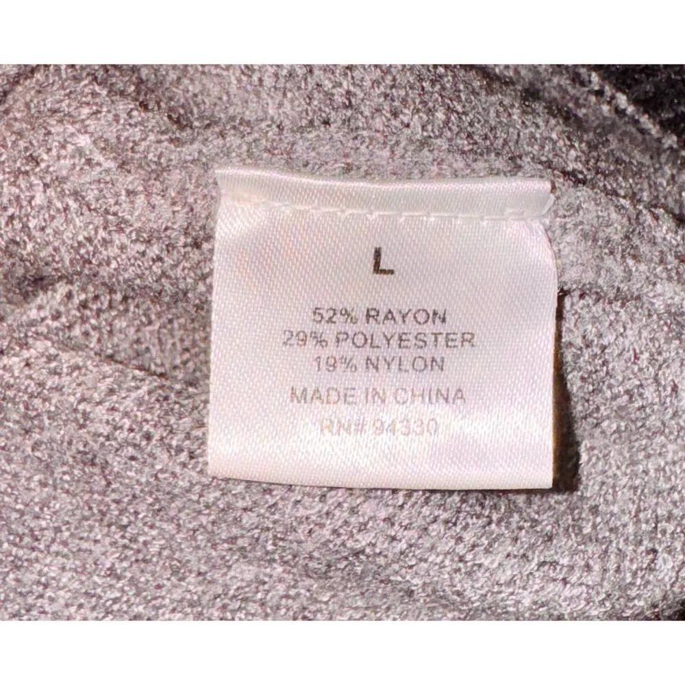 Allison Joy Gray Long Split Tie Bell Sleeve Sweater Women Sz Large Feminine Bow - Image 8