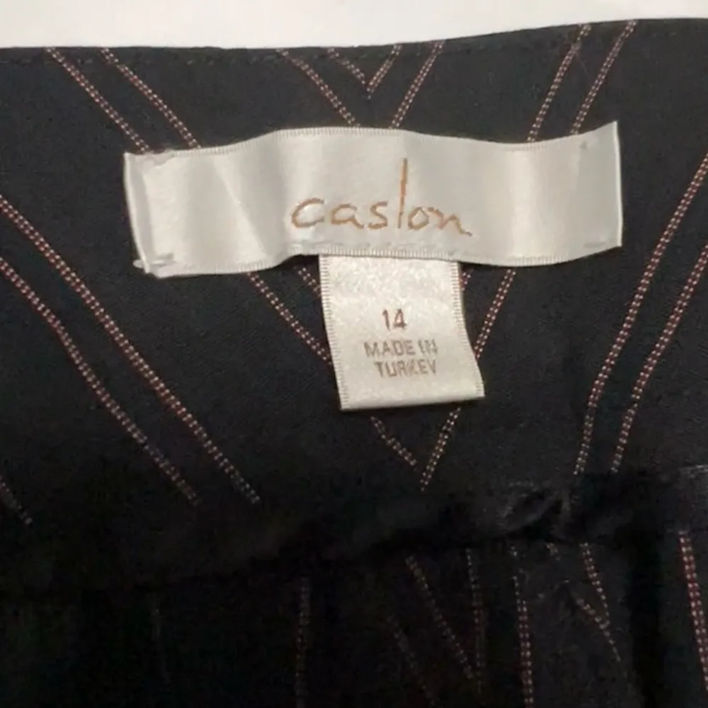 Caslon Black and Pink Pinstripe Slack Pants - Image 3