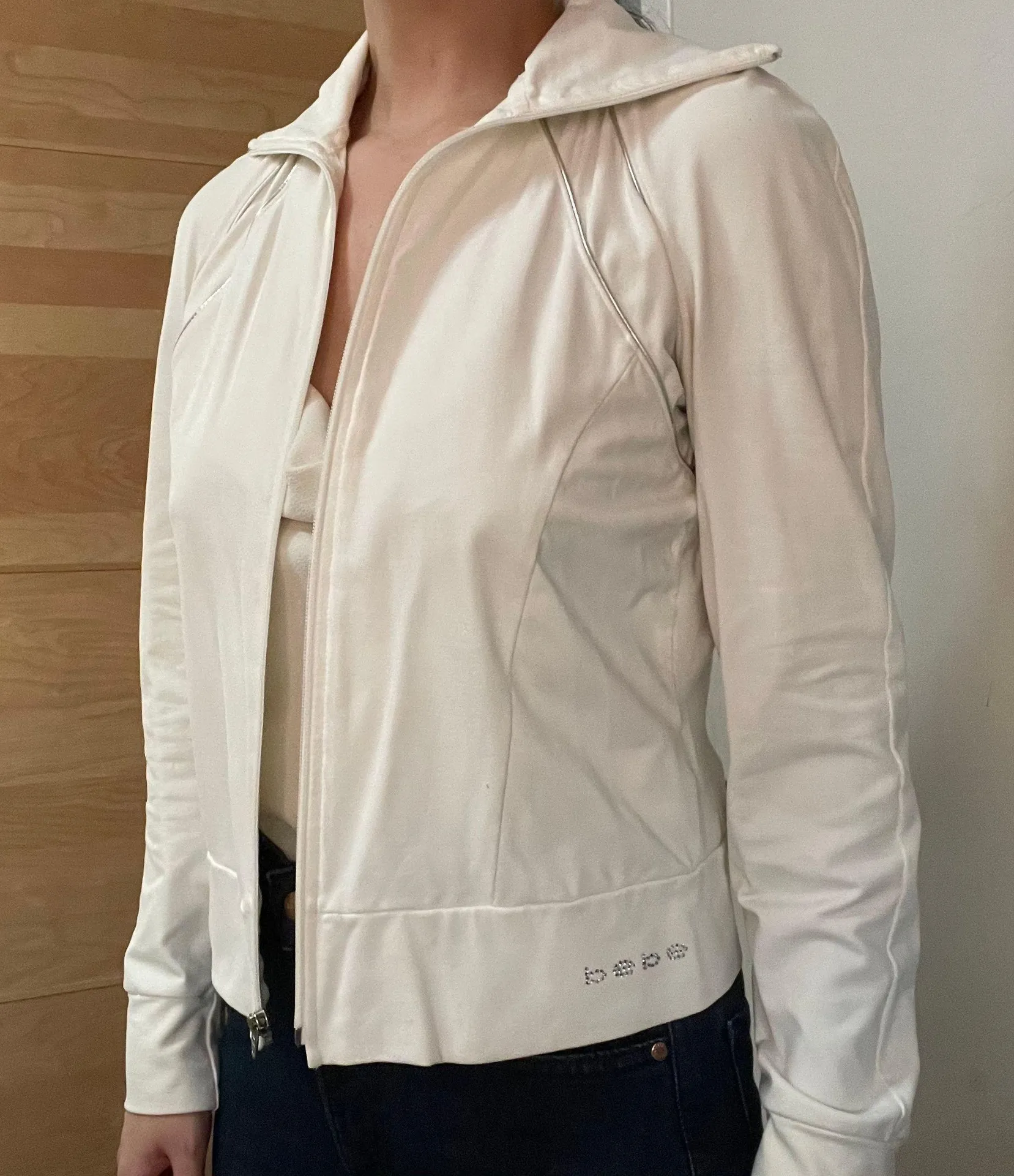 Vintage 2000s Y2K  active track jacket rhinestone logo - Image 2