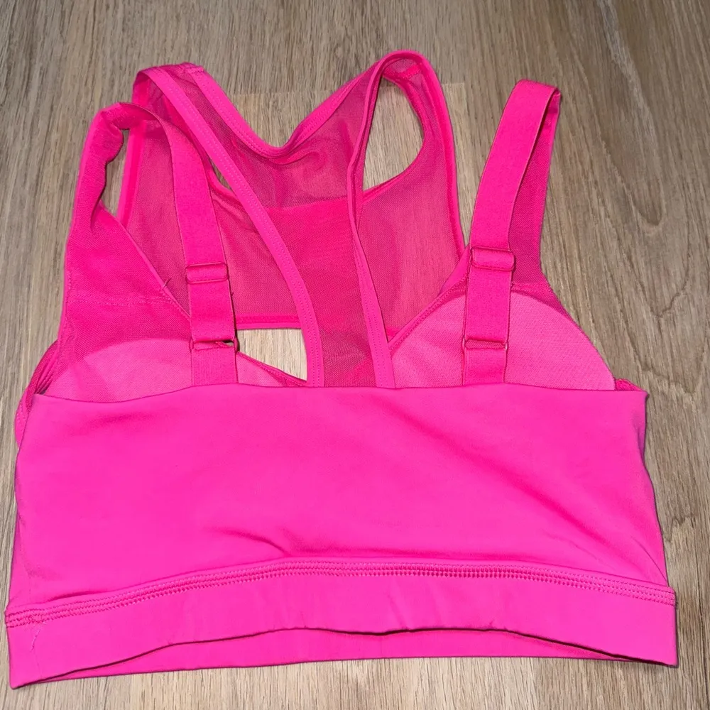 Hot Pink Layered Sports Bra by Mono b - Image 2