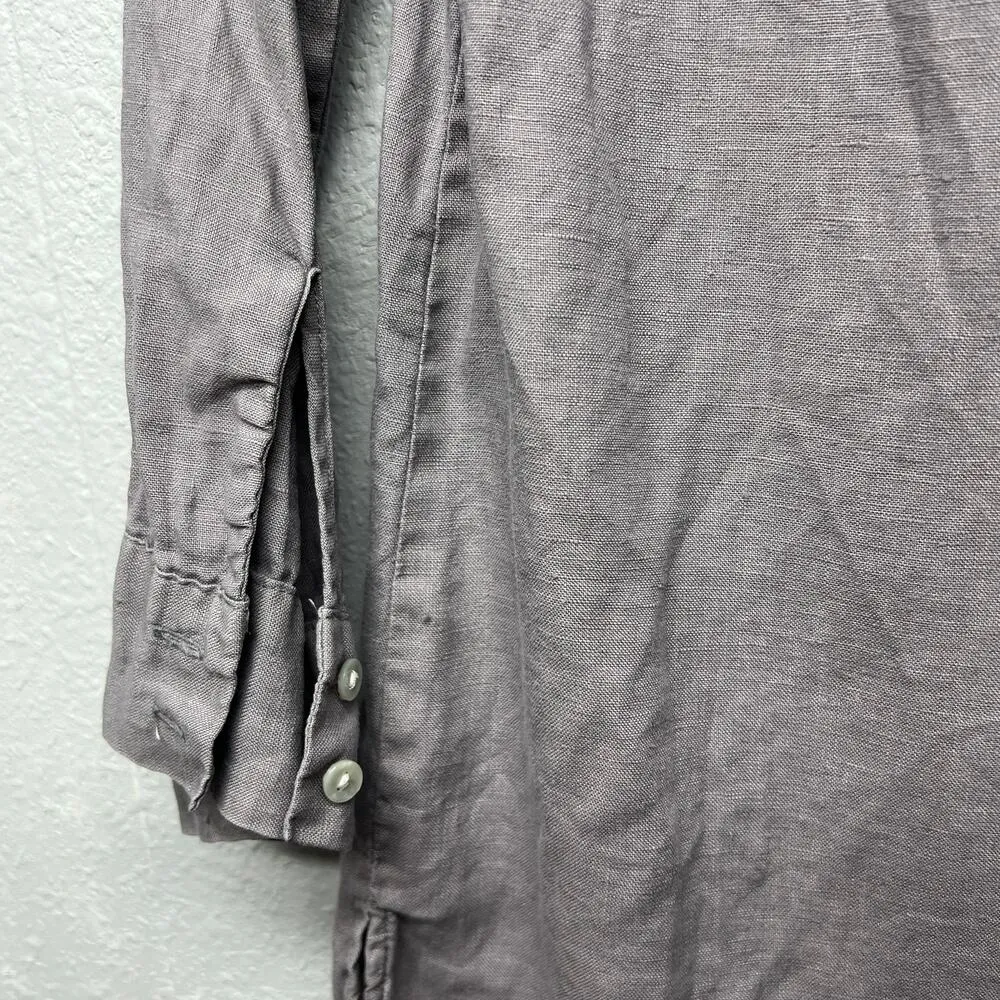 Jones New York 100% Linen Bohemian Cottagecore Beach Workwear Womens Top Small - Image 10