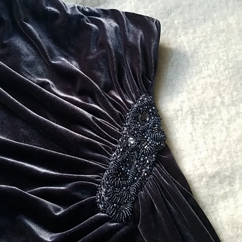 Eliza J one shoulder velvet embellished dress 8 - Image 6