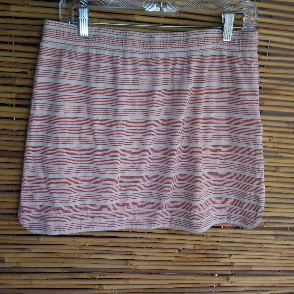 LOFT M Terracotta Striped Athletic Running Golf Pickleball Mini Skirt - Image 3