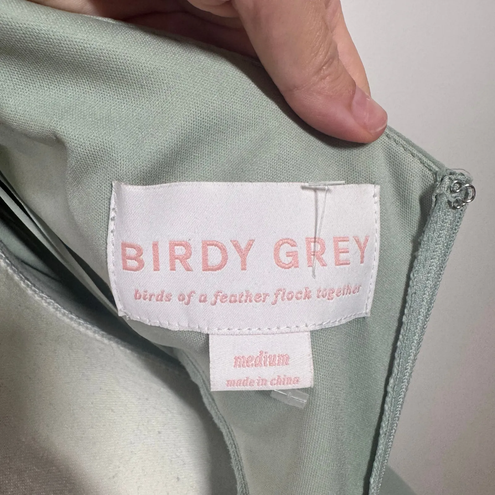 Birdy Grey DEVIN CONVERTIBLE DRESS Women M CHIFFON SAGE BRIDEMAID WEDDING - Image 10