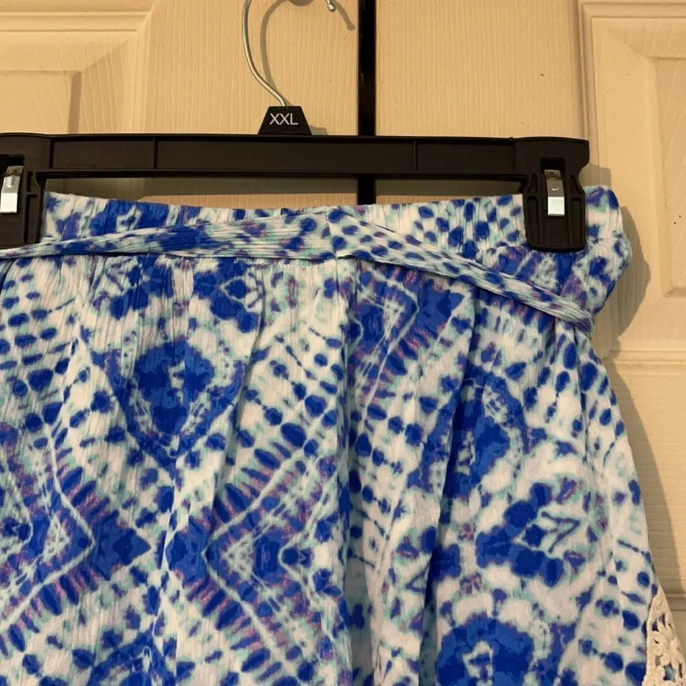 Peach Love Tie Dye and Lace Lounge Shorts S - Image 10