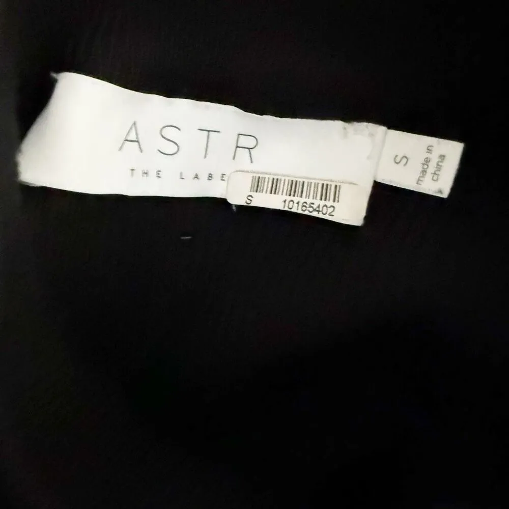 ASTR THE LABEL | RTR Ribbed Black Bodysuit Long Sleeve Sandra Mock Neck | Small - Image 6