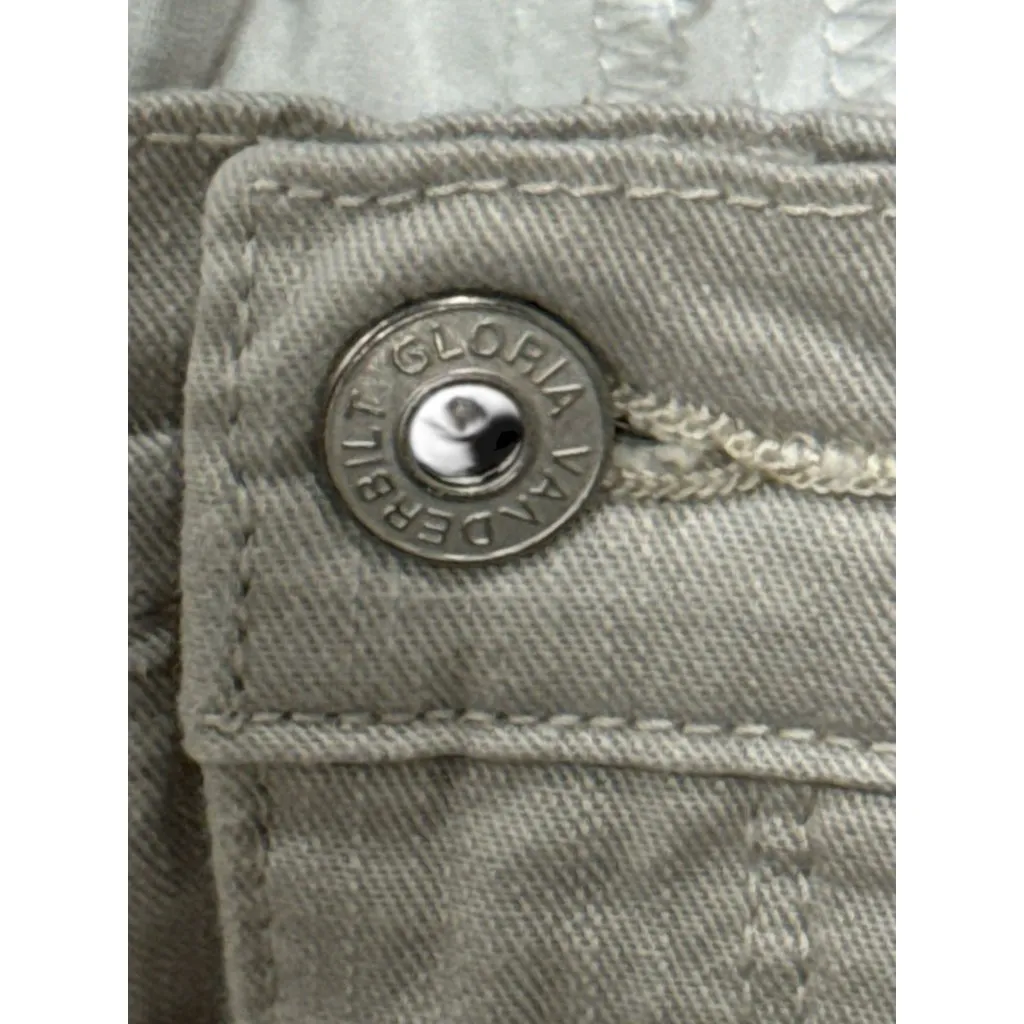 Gloria Vanderbilt Amanda Size 16 Womens Beige Rhinestone Pocket Stretch Jeans - Image 6