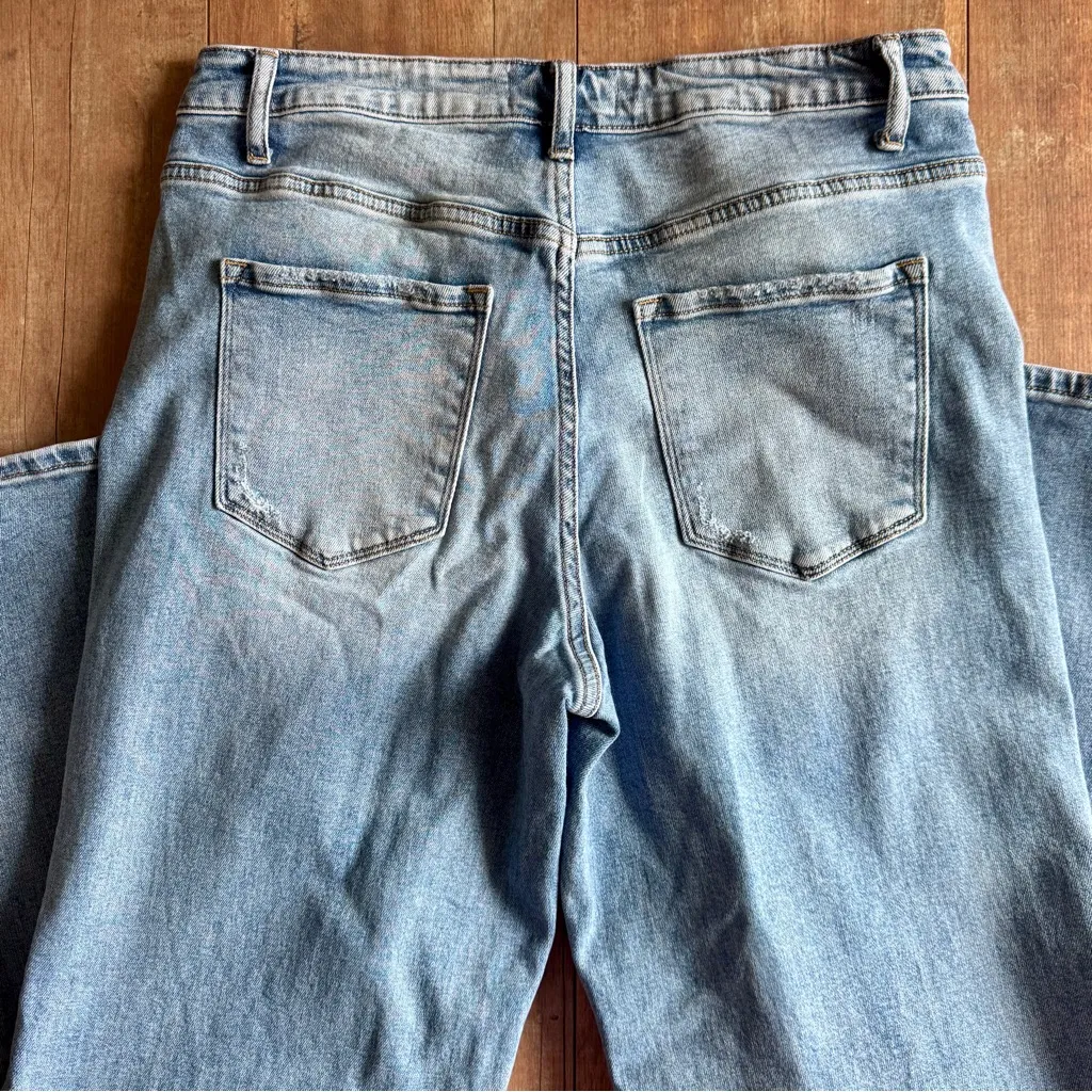 Vervet High Rise 90s Vintage Flare Jean Split Hem Stretch Jeans Size 32 - Image 5