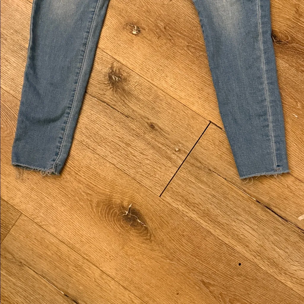 SHEIN High Rise Distressed Blue Jeans - Image 5