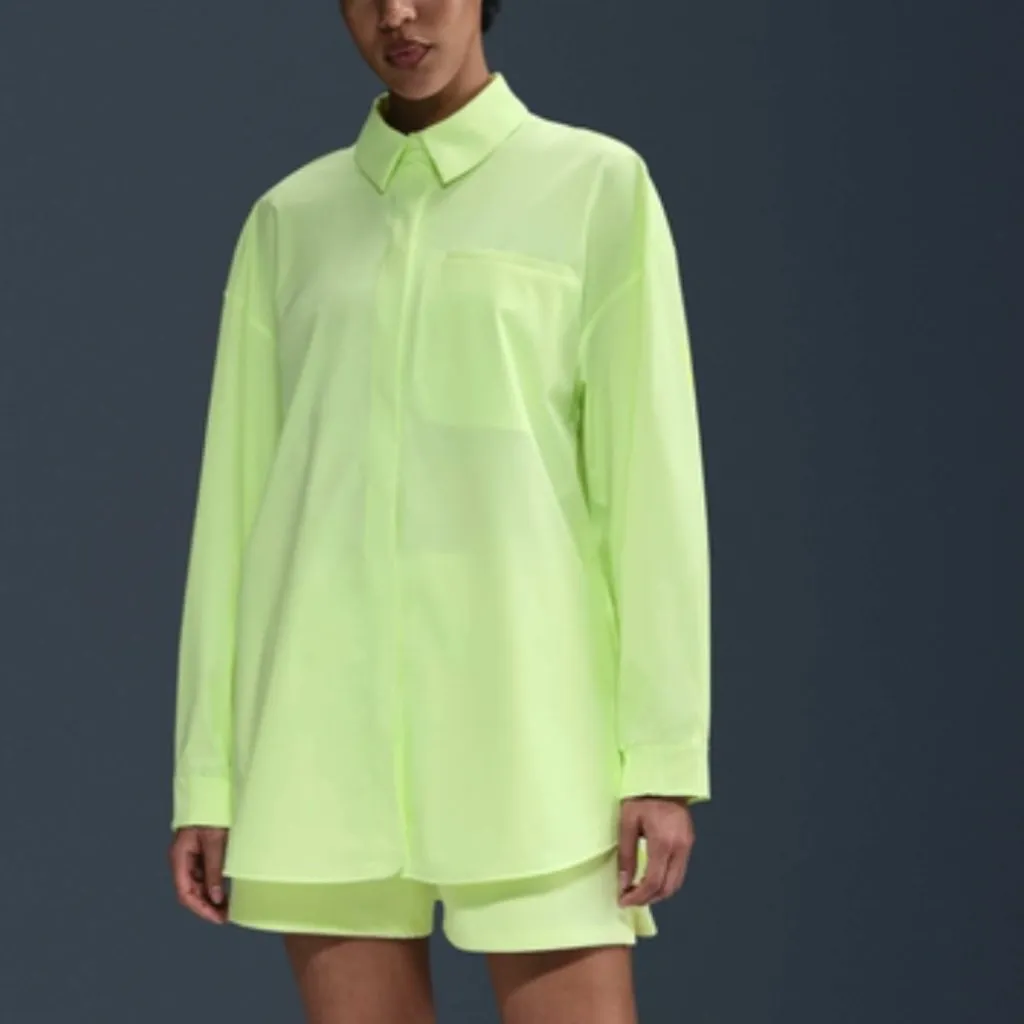 NWT $130 Nike  Dri Fit Oversize Long Sleeve Shirt 24.7 HM8385 701 Volt Small - Image 3